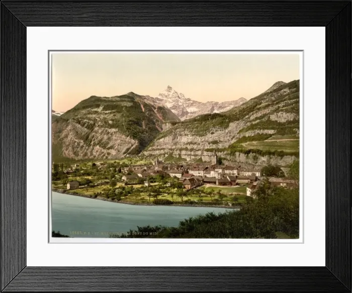 Framed Print : St. Maurice and Dent du Midi, Valais, Alps of, Switzerland Framed Print : St. Maurice and Dent du Midi, Valais, Alps of, Switzerland