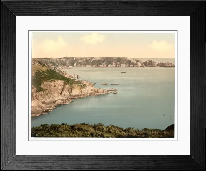 Framed Print : Guernsey, Moulin Huet Bay and Saints Bay, Channel Islands Framed Print : Guernsey, Moulin Huet Bay and Saints Bay, Channel Islands