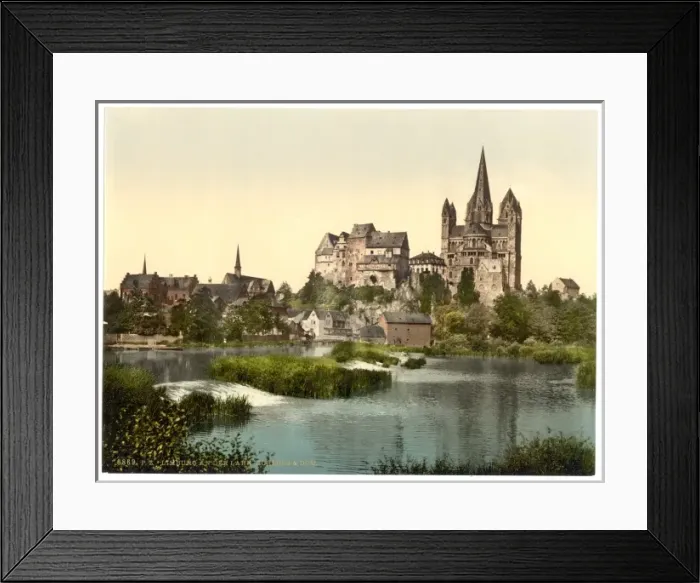 Framed Print : Castle and cathedral, Limburg (i. e. Limburg an der Lahn), H Framed Print : Castle and cathedral, Limburg (i. e. Limburg an der Lahn), H
