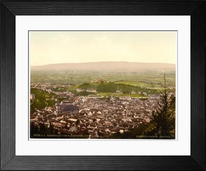 Framed Print : Kronstadt, from Rottenberg, Hungary, Austro-Hungary Framed Print : Kronstadt, from Rottenberg, Hungary, Austro-Hungary