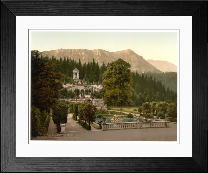 Framed Print : The terrace, Linderhof Castle, Upper Bavaria, Germany Framed Print : The terrace, Linderhof Castle, Upper Bavaria, Germany
