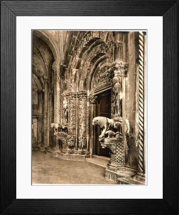Framed Print : Trau, vestibule of the cathedral, Dalmatia, Austro-Hungary