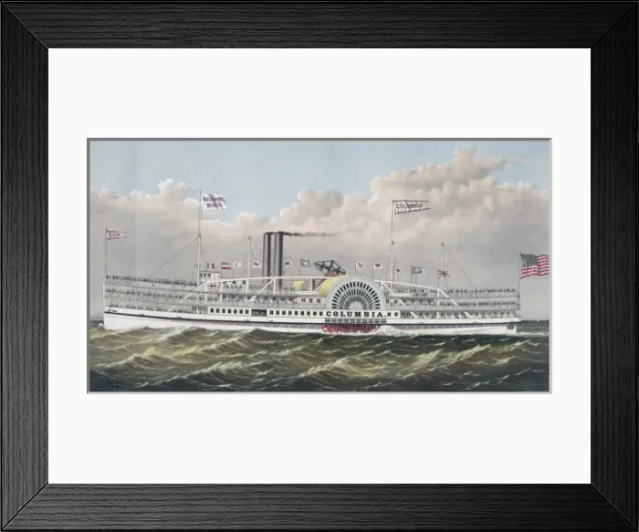Framed Print : The new excursion steamer Columbia: gem of the ocean Framed Print : The new excursion steamer Columbia: gem of the ocean