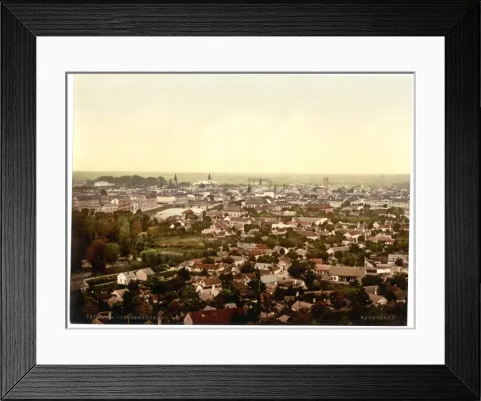 Framed Print : Panoramic view, Grosswardein, Hungary, Austro-Hungary Framed Print : Panoramic view, Grosswardein, Hungary, Austro-Hungary