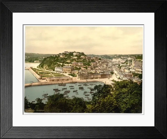 Framed Print : From the hill, Torquay, England Framed Print : From the hill, Torquay, England