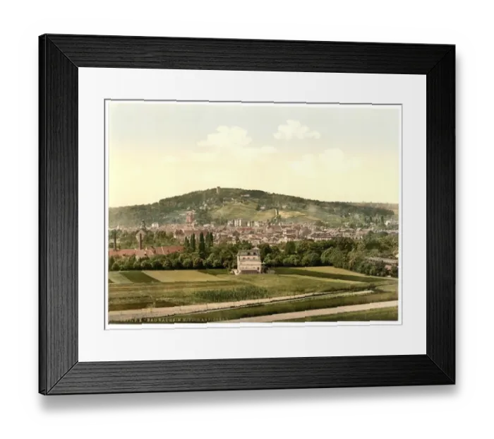 Framed Print : Bad Neuheim (i. e. Bad Nauheim), and Johannisberg, Hesse-Nass Framed Print : Bad Neuheim (i. e. Bad Nauheim), and Johannisberg, Hesse-Nass