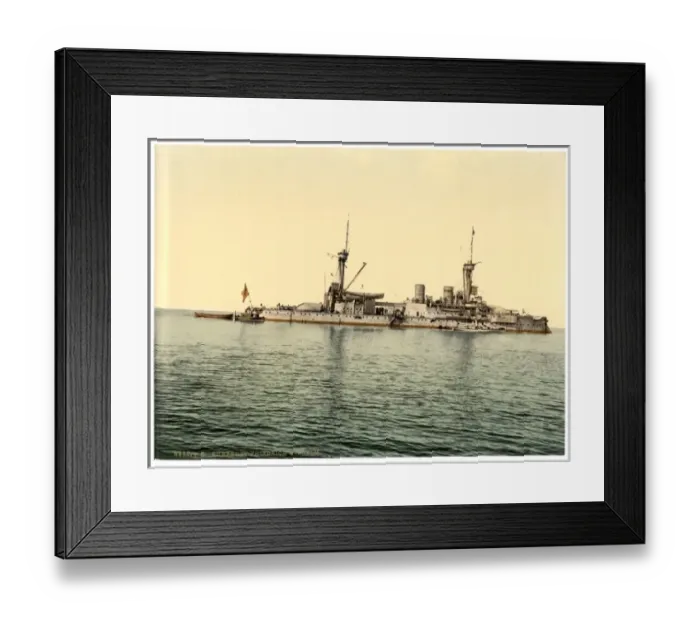 Framed Print : German war vessel Kurfurst Friedrich Wilhelm, Helgoland, Ger Framed Print : German war vessel Kurfurst Friedrich Wilhelm, Helgoland, Ger