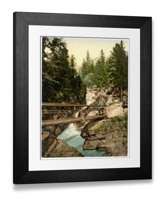 Framed Print : Great Kohlbach, Upper Waterfall, Tatra, Austro-Hungary Framed Print : Great Kohlbach, Upper Waterfall, Tatra, Austro-Hungary
