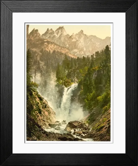 Framed Print : Rosenlaui, with Weissbach and Englehorner, Bernese Oberland Framed Print : Rosenlaui, with Weissbach and Englehorner, Bernese Oberland