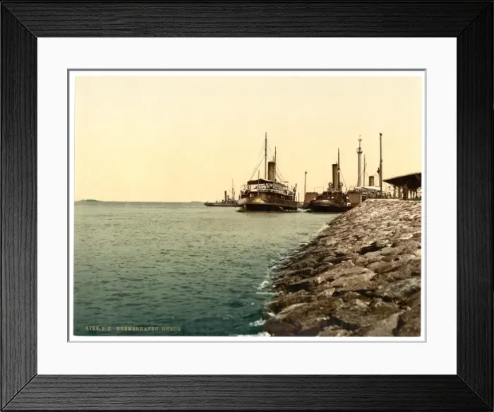 Framed Print : The Roadstead, Bremerhafen, Hanover (i. e. Hannover), German Framed Print : The Roadstead, Bremerhafen, Hanover (i. e. Hannover), German