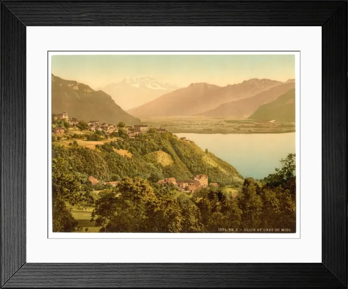 Framed Print : Glion and Dent du Midi, Geneva Lake, Switzerland Framed Print : Glion and Dent du Midi, Geneva Lake, Switzerland