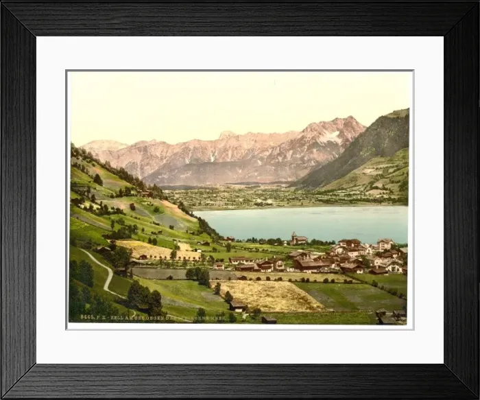Framed Print : Zell on the lake (i. e. Zell am See) from the Steinernes Mee Framed Print : Zell on the lake (i. e. Zell am See) from the Steinernes Mee