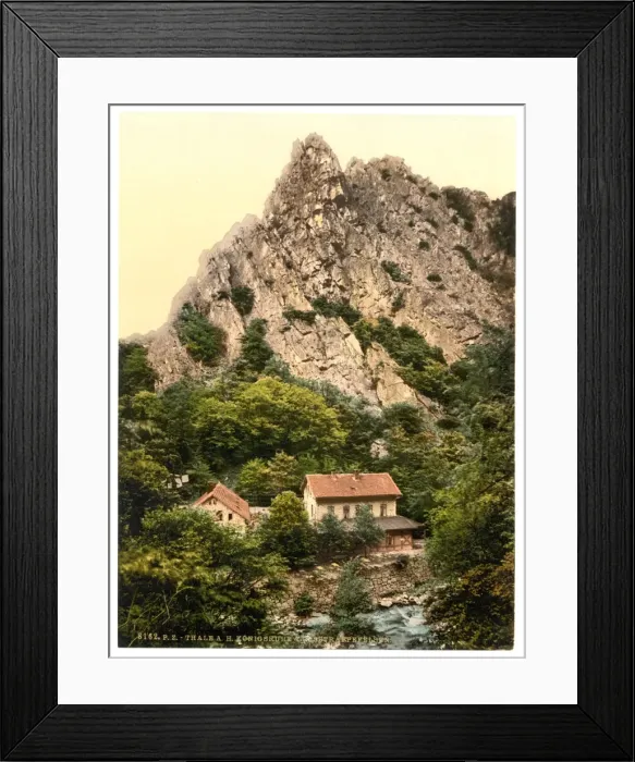 Framed Print : Konigsruhe and Rosstrappenfelsen, Bodethal, Hartz, Germany Framed Print : Konigsruhe and Rosstrappenfelsen, Bodethal, Hartz, Germany