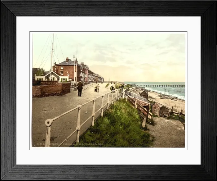 Framed Print : Parade (i. e. promenade) and Coast Guard Station, Southwell Framed Print : Parade (i. e. promenade) and Coast Guard Station, Southwell
