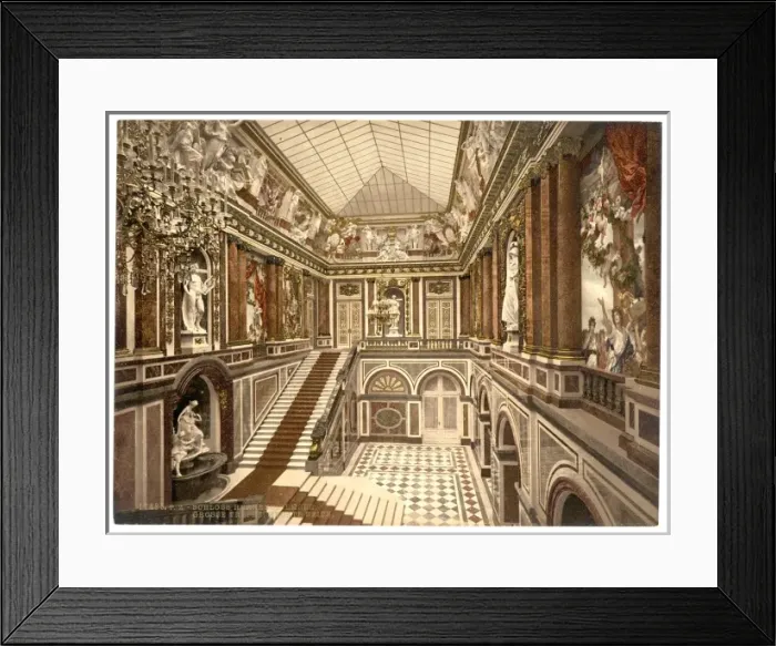 Framed Print : Main stairway, Herrenchiemsee Castle, Upper Bavaria, Germany Framed Print : Main stairway, Herrenchiemsee Castle, Upper Bavaria, Germany