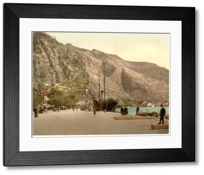 Framed Print : Cattaro, shore at Settentrione, Dalmatia, Austro-Hungary Framed Print : Cattaro, shore at Settentrione, Dalmatia, Austro-Hungary