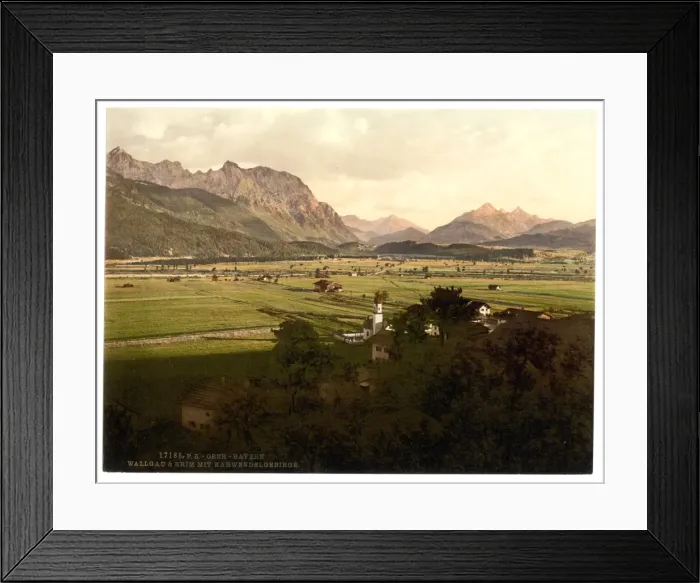 Framed Print : Walgau and Krim with Karwendelgebirge, Upper Bavaria, German Framed Print : Walgau and Krim with Karwendelgebirge, Upper Bavaria, German