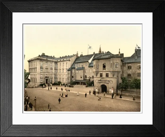 Framed Print : Eastern part of castle and principal garden, Konigsberg, Eas Framed Print : Eastern part of castle and principal garden, Konigsberg, Eas