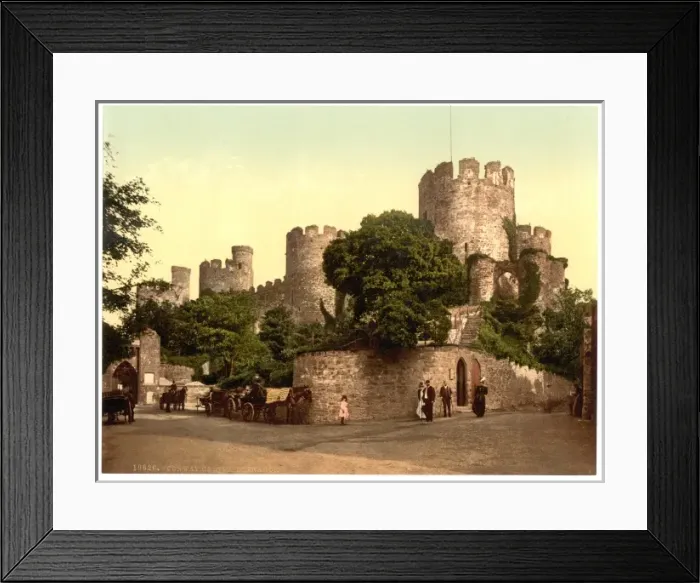 Framed Print : Castle entrance, Conway (i. e. Conwy), Wales Framed Print : Castle entrance, Conway (i. e. Conwy), Wales