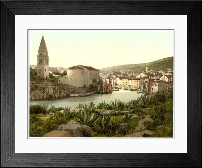 Framed Print : Lussin-Grande (i. e. Lussingrande), general view, Istria, Au Framed Print : Lussin-Grande (i. e. Lussingrande), general view, Istria, Au