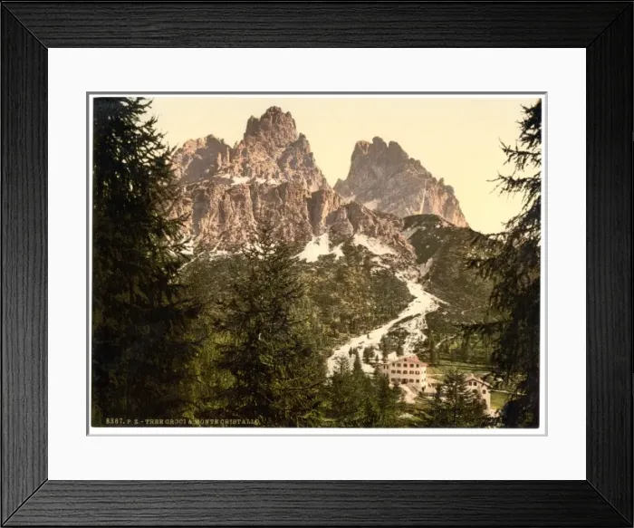 Framed Print : Monte Cristallo with Tre Croci, Tyrol, Austro-Hungary Framed Print : Monte Cristallo with Tre Croci, Tyrol, Austro-Hungary