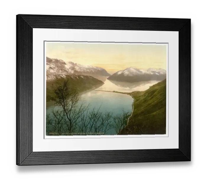 Framed Print : Lugano, road and bridge to Melide, Tessin, Switzerland Framed Print : Lugano, road and bridge to Melide, Tessin, Switzerland