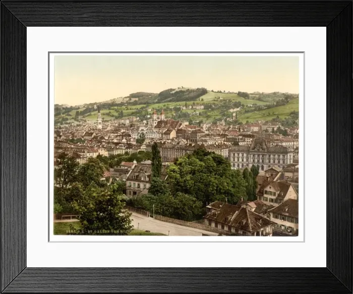 Framed Print : St. Gall, from Rosenberg, Switzerland Framed Print : St. Gall, from Rosenberg, Switzerland