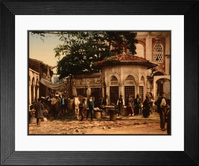 Framed Print : A street at Stamboul with fountain, Constantinople, Turkey Framed Print : A street at Stamboul with fountain, Constantinople, Turkey