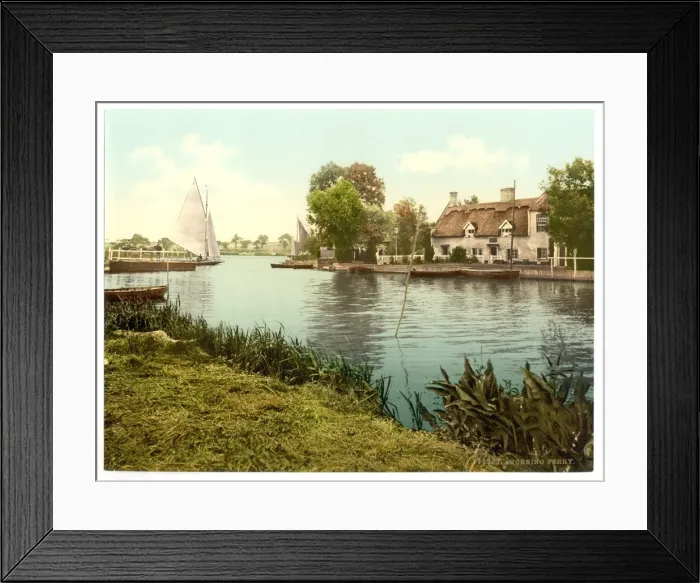 Framed Print : The ferry, Horning Village, England Framed Print : The ferry, Horning Village, England