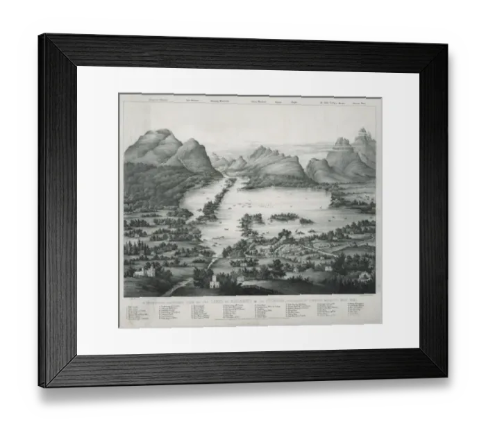 Framed Print : Perspective panoramic view of the lakes of Killarney Framed Print : Perspective panoramic view of the lakes of Killarney