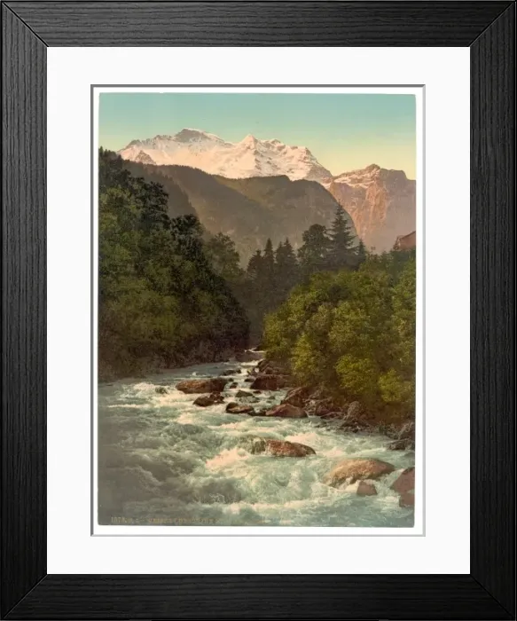 Framed Print : Lauterbrunnen Valley, Jungfrau and White Lutschine, Bernese Framed Print : Lauterbrunnen Valley, Jungfrau and White Lutschine, Bernese