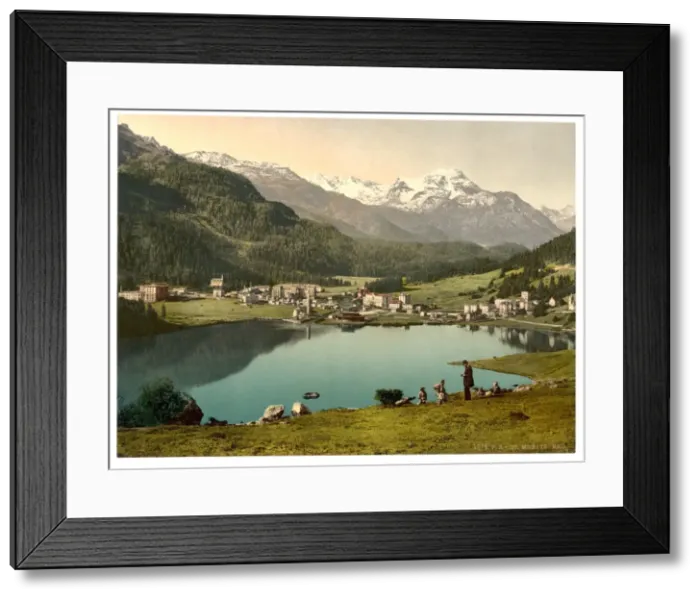 Framed Print : St. Moritz, village and baths, Grisons, Switzerland Framed Print : St. Moritz, village and baths, Grisons, Switzerland