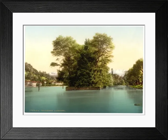 Framed Print : Thun, Lake of, Aare-Insel, Bernese Oberland, Switzerland Framed Print : Thun, Lake of, Aare-Insel, Bernese Oberland, Switzerland