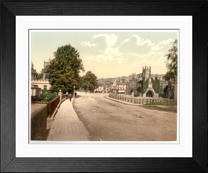 Framed Print : Guildhall Square, Tavistock, England Framed Print : Guildhall Square, Tavistock, England