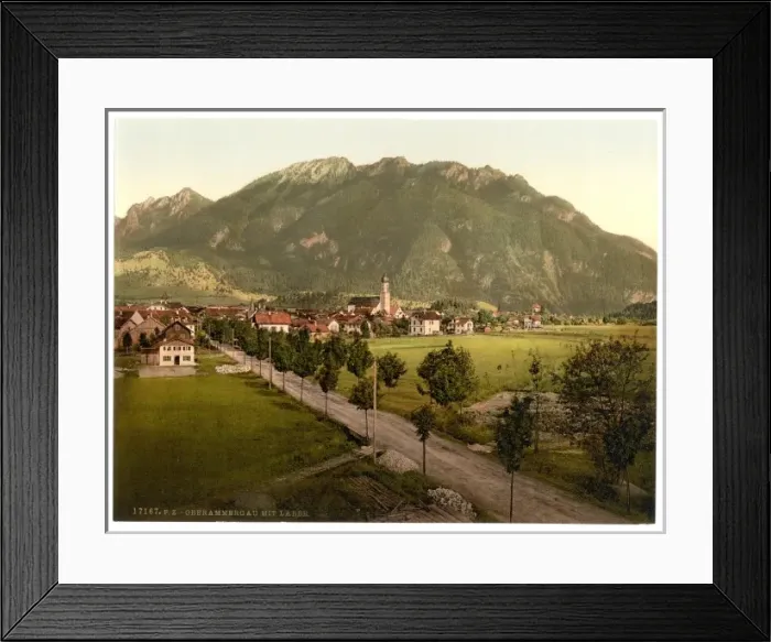 Framed Print : Oberammergau with Laber, Upper Bavaria, Germany Framed Print : Oberammergau with Laber, Upper Bavaria, Germany