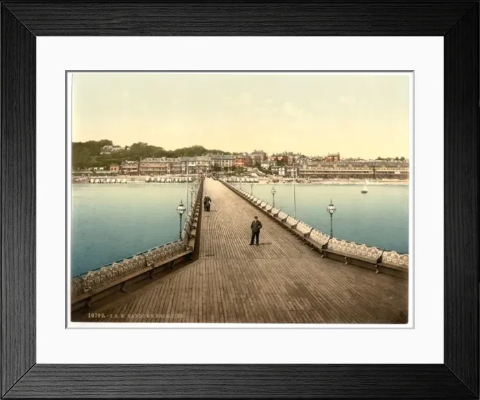 Framed Print : Sandown from pier, Isle of Wight, England Framed Print : Sandown from pier, Isle of Wight, England