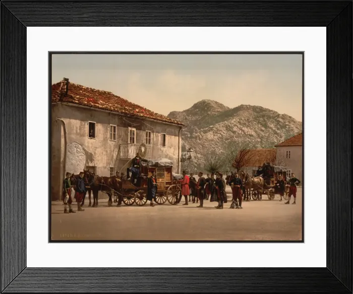 Framed Print : Arrival of the post, Cetinje, Montenegro Framed Print : Arrival of the post, Cetinje, Montenegro