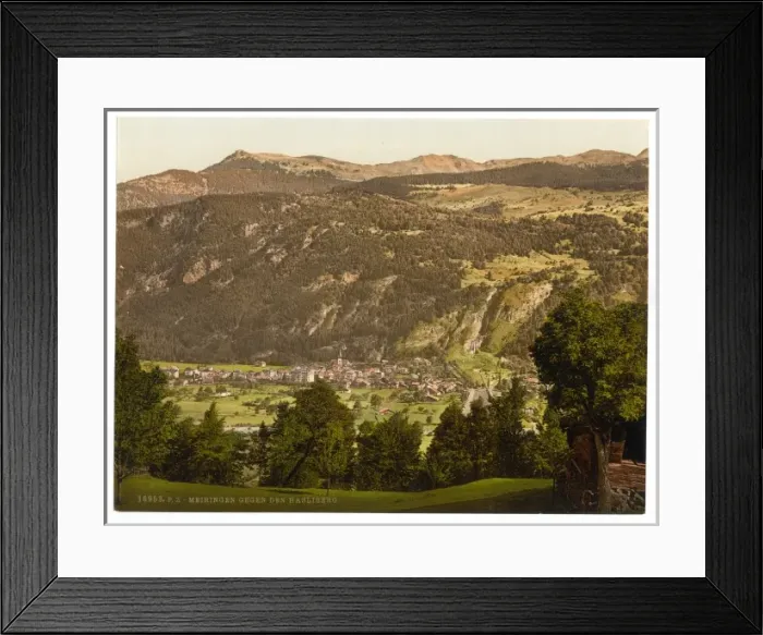 Framed Print : Meirngen, looking towards the Hasliberg, Bernese Oberland, S Framed Print : Meirngen, looking towards the Hasliberg, Bernese Oberland, S