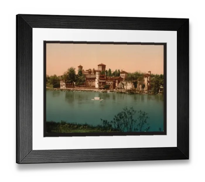 Framed Print : Castle and mediaeval market town, Turin, Italy Framed Print : Castle and mediaeval market town, Turin, Italy