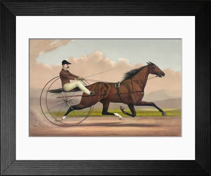 Framed Print : The grand trotter St. Julien, driven by Orrin A. Hickok: by Framed Print : The grand trotter St. Julien, driven by Orrin A. Hickok: by