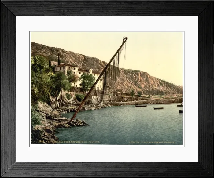 Framed Print : Fishing village, Volosca, Abbazia, Austro-Hungary Framed Print : Fishing village, Volosca, Abbazia, Austro-Hungary