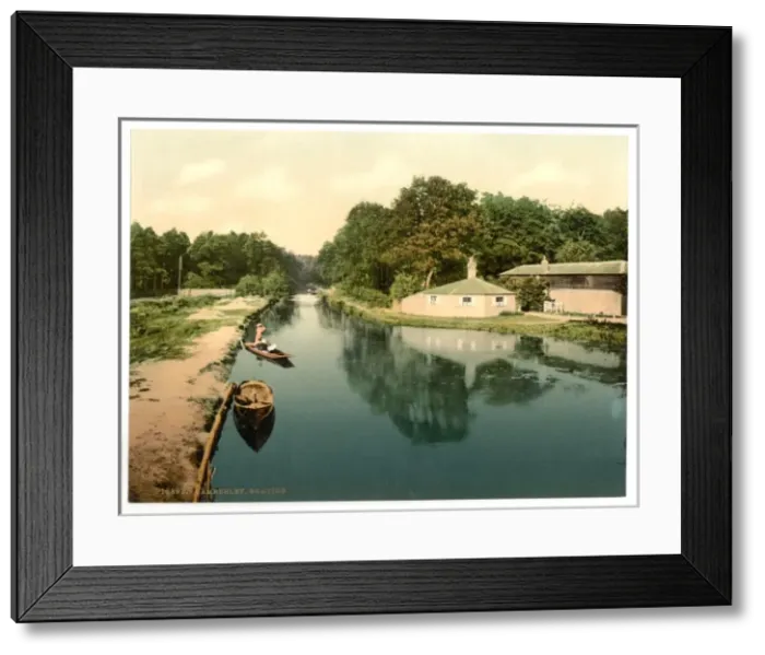 Framed Print : Boating at Camberley, England Framed Print : Boating at Camberley, England