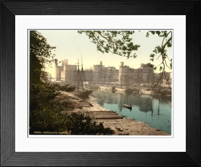 Framed Print : General view, Carnarvon Castle (i. e. Caernarfon), Wales Framed Print : General view, Carnarvon Castle (i. e. Caernarfon), Wales