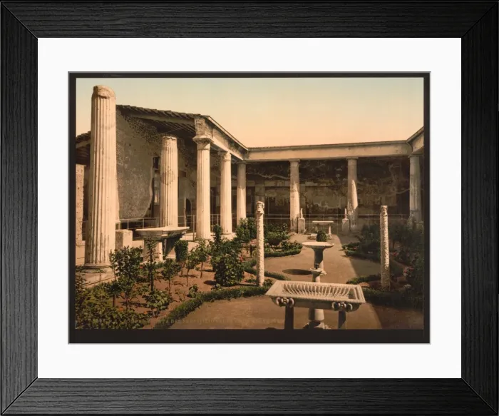 Framed Print : Peristyle of the House of Vetti, Pompeii, Italy Framed Print : Peristyle of the House of Vetti, Pompeii, Italy