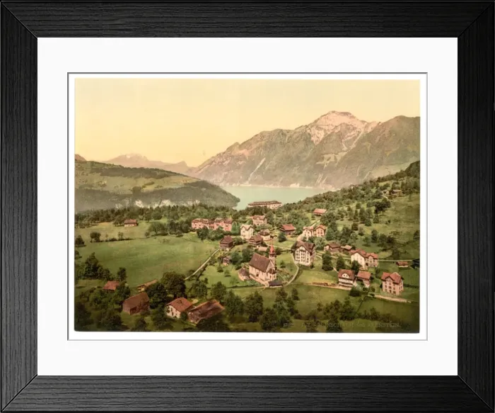 Framed Print : Morschach and Axenstein, Lake Lucerne, Switzerland Framed Print : Morschach and Axenstein, Lake Lucerne, Switzerland