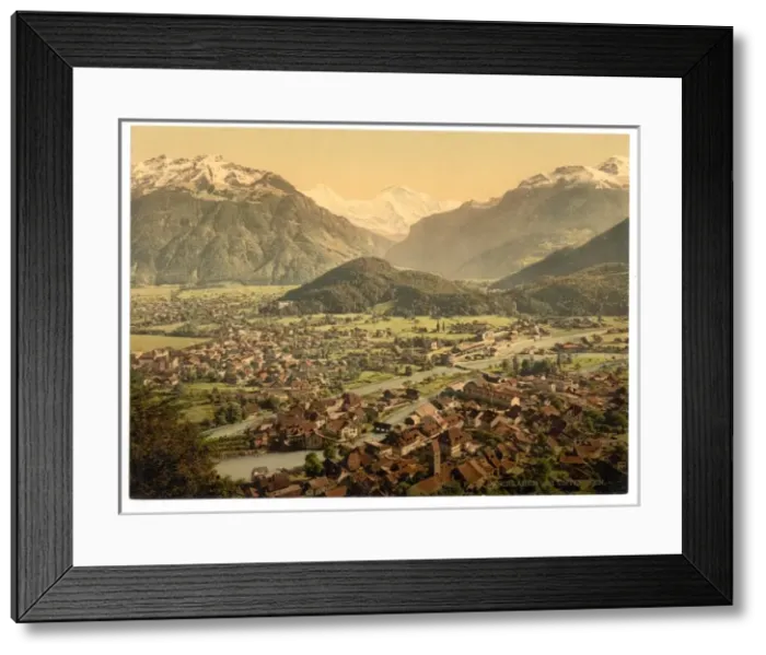 Framed Print : Interlaken and Unterseen, Bernese Oberland, Switzerland Framed Print : Interlaken and Unterseen, Bernese Oberland, Switzerland
