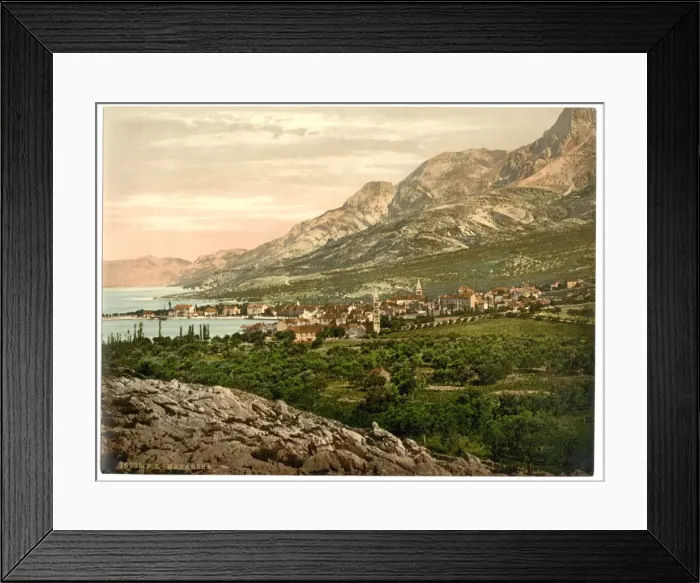 Framed Print : Makarska, general view, Dalmatia, Austro-Hungary Framed Print : Makarska, general view, Dalmatia, Austro-Hungary