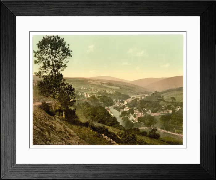 Framed Print : Laxey, general view, Isle of Man, England Framed Print : Laxey, general view, Isle of Man, England