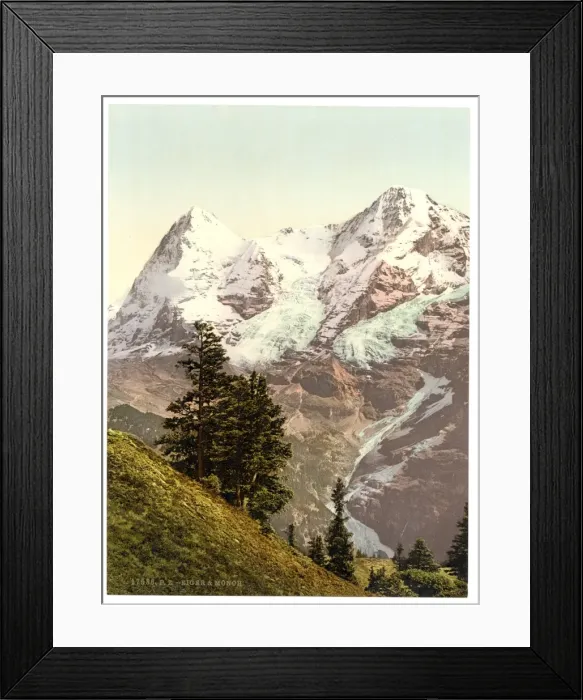 Framed Print : Eiger and Monch, Bernese Oberland, Switzerland Framed Print : Eiger and Monch, Bernese Oberland, Switzerland