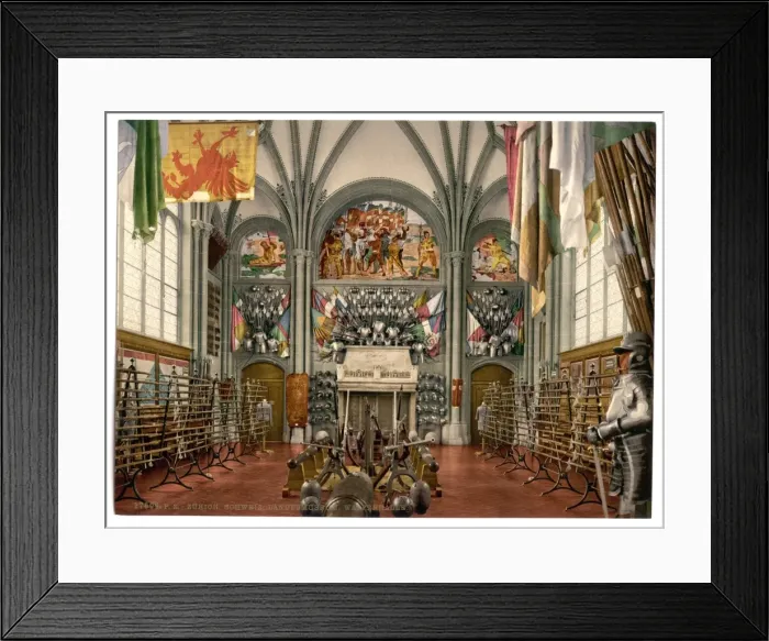 Framed Print : The museum, the display of armor, Zurich, Switzerland Framed Print : The museum, the display of armor, Zurich, Switzerland